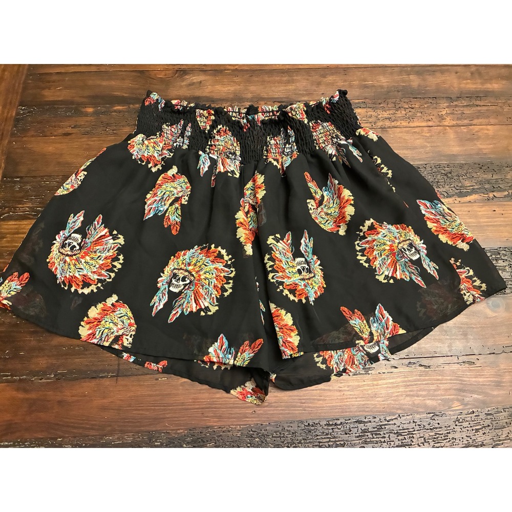 Boutique Native Print Shorts Women's XL Western Boho Festival Summer Flowy